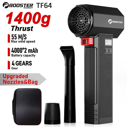 Booster TF64 Air Blower Powerful Handheld Turbo Fan 64MM Brushless Motor 1400G Thrust 750W Highpower Car Dryer Leaf Dust Blowing