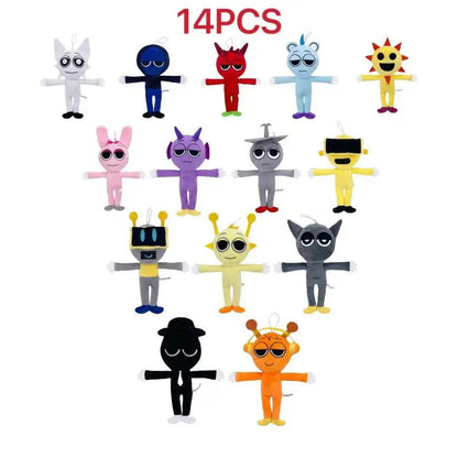 Sprunki Plush Toys Sprunki Plush Doll Sprunki Game Cartoon Pillow Kids Birthday Gifts Stuffed Dolls Christmas Gift