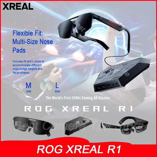 ROG XREAL R1 AR Smart Glasses 3DOF Space Anchoring 240Hz 0.01ms Low Latency 171" Giant Virtual Screen Portable Wearable Display
