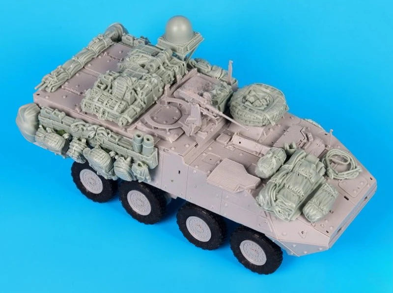 1/35 Scale Die-Cast Resin Model Assembled Kit US Stryker WINT-T A Plus Equipment Set (No Tank) Unassembled and Unpainted