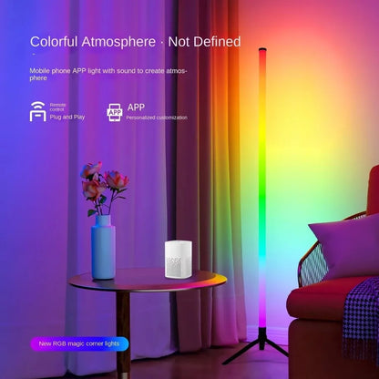 Color Changing RGB Floor Lamp Bluetooth APP Control Remote Control Atmosphere Light USB Power Dimmable Standing Light
