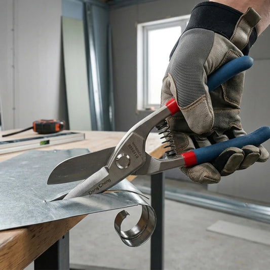 Forged Alloy Steel Tin Snips 8-14" Heat Treated Blade Double Dipped Handle Cut Iron Stainless Sheet Metal Shears Heavy Duty