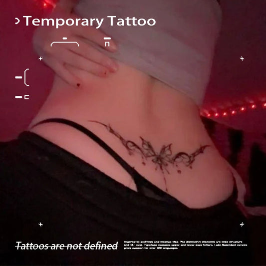 Sexy Butterfly Succubus Herbal Juice Tattoo Sticker Temporary Tattoos Fake Tatto for Women Waterproof Tatuaje Tatoo New Toys Art
