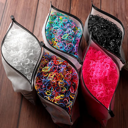 2000Pcs/bag Popular Children's Rubber Band Small Disposable Small Leather Case Tied Headrope Girls Hair Accessories