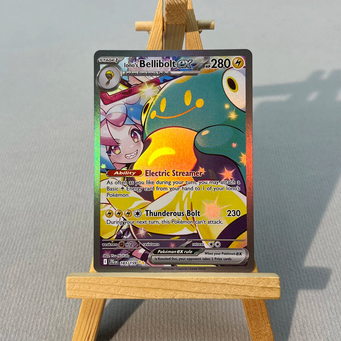 SVI JIG PTCG6-001 Tcg proxy PKM Cards Iono's Bellibolt ex Rare Collection Battle Toys Gifts for Hobbies home play