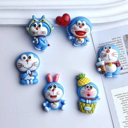 Doraemon mini accessories cute cartoon DIY hair clips, fridge magnets, phone cases, resin accessories, fun and creative