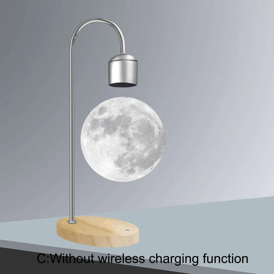 Suspended Moon Lamp 3D Printing Seamless Creative Suspended Moon Desk Lamp Home Decoration LED Night Light