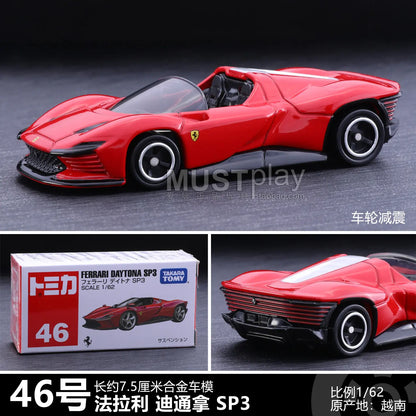 Takara Tomy Tomica No 8 Ferrari Purosangue Diecast Super Car Vehicle Fine Texture Static Model Premium Collectible Ornament Gift