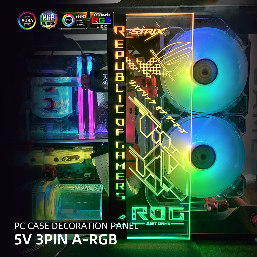 Infinity RGB Panel Infinite 3D PC Case Lighting Plate Custom Chassis Decoration GPU Backplate DIY Gamers Transperant AURA MOD