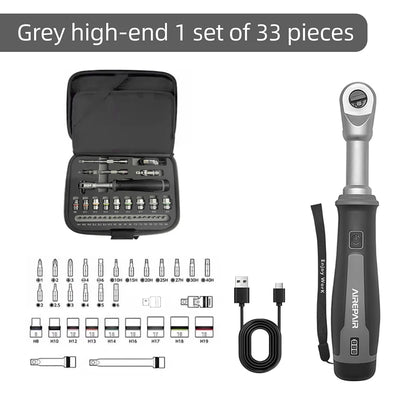 3.6V Ratchet Electric Wrench, 320 rpm, 1/4“ and 3/8” Auto/Manual Rechargeable Wrench, Automotive Repair Tool, Type-C Port