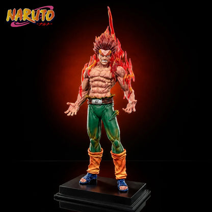 27cm Naruto Shippuden Might Guy Eight Gates Released Night Kai Figurine Red Flame Effect High Detail PVC Action Figure Home Orna