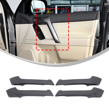 4PCS ABS Silver Car Interior Door Handle Decoration Cover Trim For Toyota Land Cruiser Prado FJ150 150 2010-2018 Car Accessories