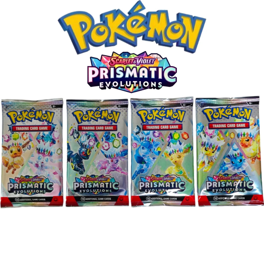 100PCS Pokémon TCG: Mega Evolution-Pitch Black Booster Display Box Prismatic 151 Evolutions English Battle Cards Game Cards