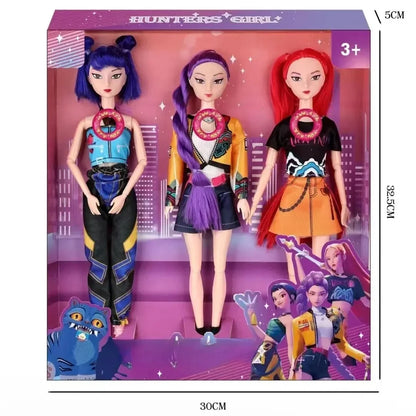 2026 Hot Music Style Demonic Group Anime Figure Rumi Mira Zoey Action Figure Cosplay Doll Cute Gift for Kids Birthday Gifts