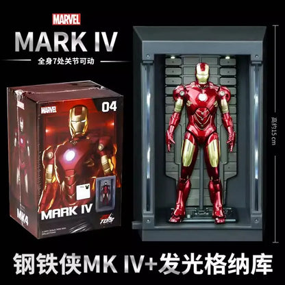 Zd Toys Marvel Iron Man Mark Mk1 Mk7 Series Action Figure Movable Collectible Model Desktop Decoration Gift Toys