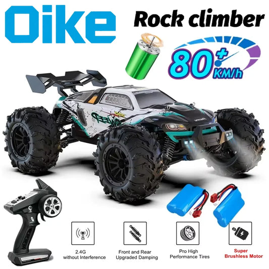 Oike 4WD Remote Control Car Off Road 4x4 RC Car High Speed Buggy Truck Super Brushless 50 or 80KM/H Fast Drift Racing Toy Gift