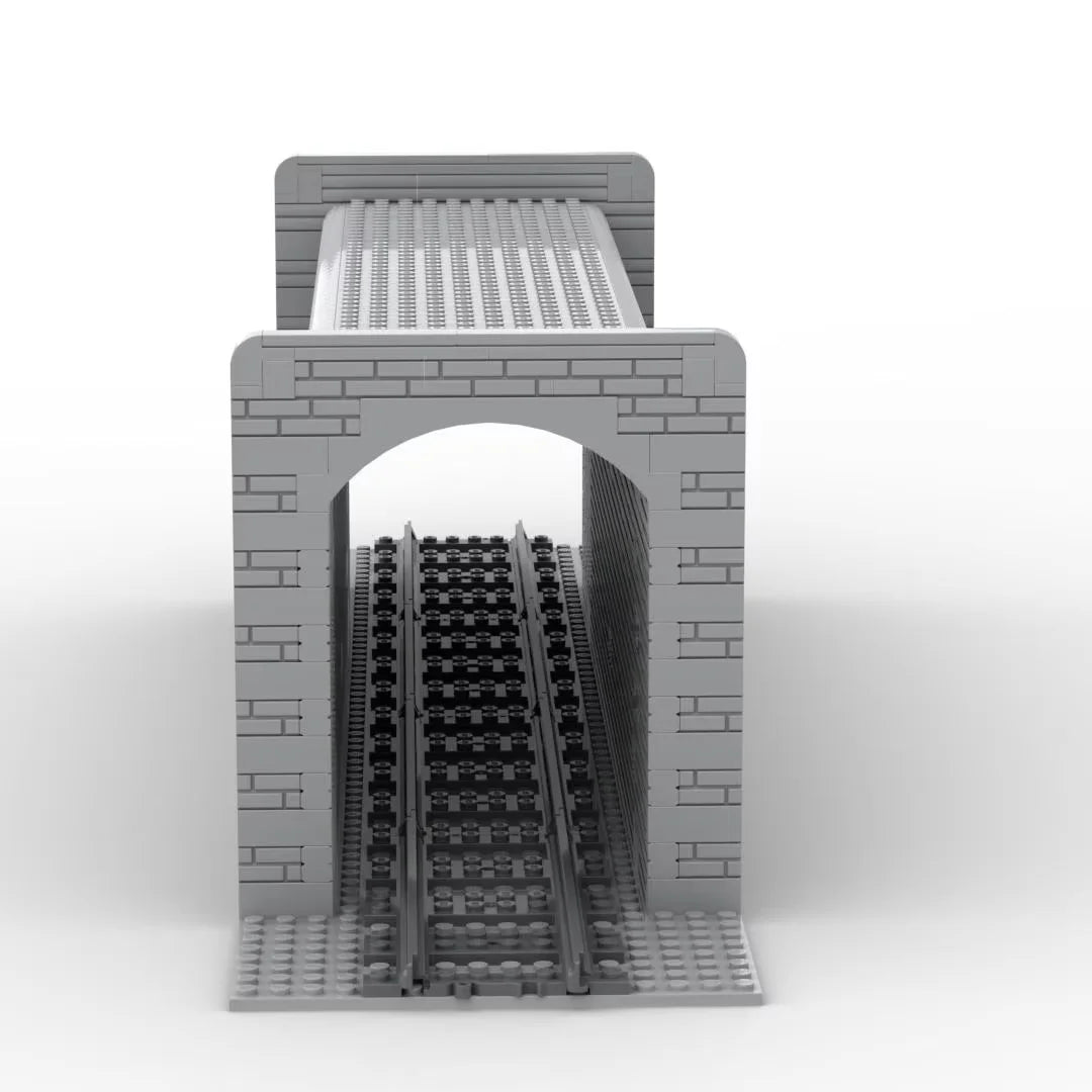 Creative Train Track Tunnel Building Blocks MOC City Tunnel Entrance and Exit Simulation Rockery Cave Scene Toy Gifts