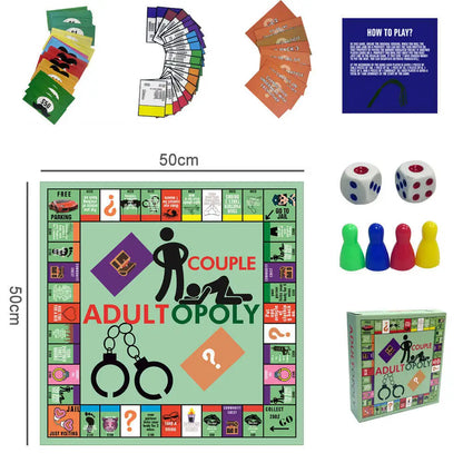 Couple Chessboard Monopolys Party Game, Adult Couple Dating Game Night for Various Festivals, Board Game Gifts for Adult 2025