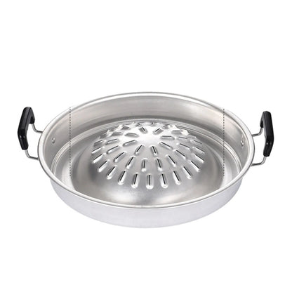 Barbecue Grill Pot Steak Grill Charcoal Pan Multifunctional Aluminum Barbecue Grill Hot Pot for Family Gathering Outdoor Picnics