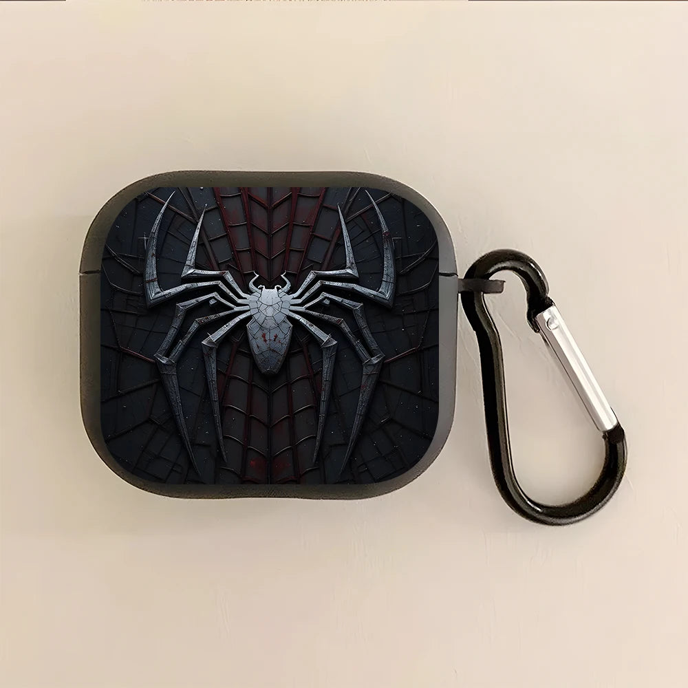 Cool Spider Pattern Silicone Tpu Earphone Case For AirPods Pro3/Pro2/Pro Earbuds Case For AirPods 1/2/3/4 Shockproof Soft Cover