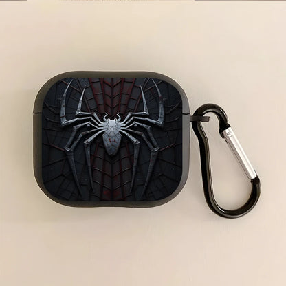 Cool Spider Pattern Silicone Tpu Earphone Case For AirPods Pro3/Pro2/Pro Earbuds Case For AirPods 1/2/3/4 Shockproof Soft Cover