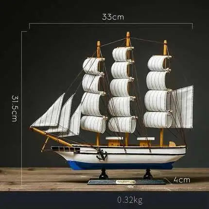 Gift Pirate Ship Model Saig Realistic Miniature In Wood, Marine Decoration Accessories, Modern Arts, Office, Home Decoration