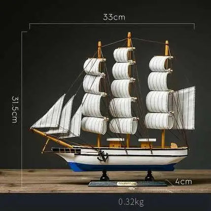 Gift Pirate Ship Model Saig Realistic Miniature In Wood, Marine Decoration Accessories, Modern Arts, Office, Home Decoration