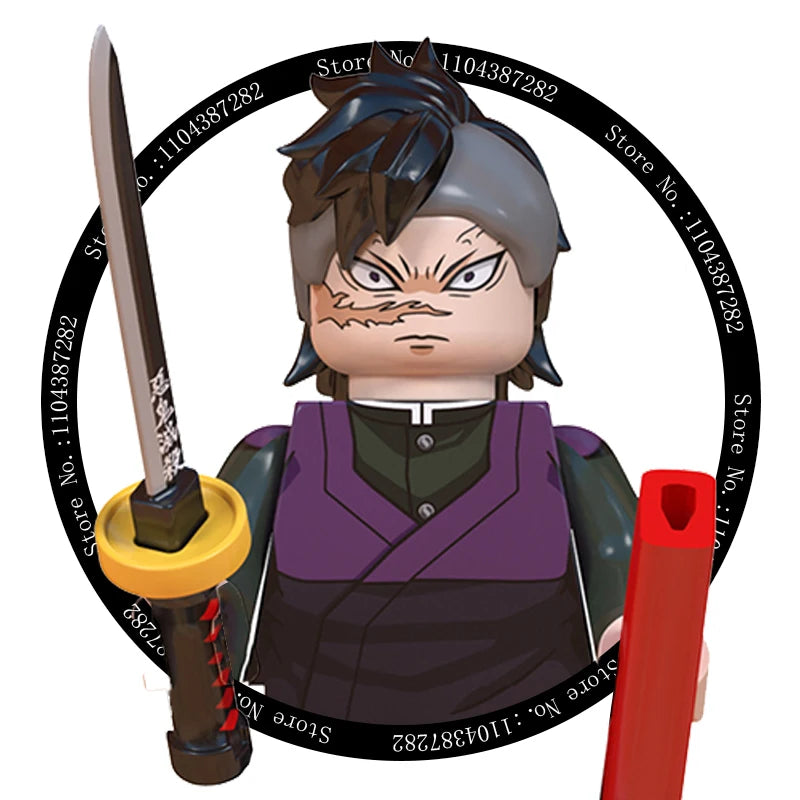 Demon Slayer Miniatures, Tan Errou, NeiZuko, Guiyou, Shinobu, collectible action figures, children's assembled toys, gifts.