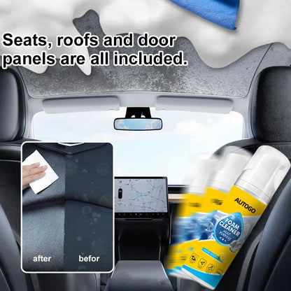 150ml Foam Cleaner All-purpose Deep Cleaning Spray for Car Interior Leather Plastic & Fabric Car Bathroom & Sofa Cleaning Tools
