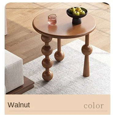 Scandinavian Solid Rubber Wood Table Small Side Table Creative Design Coffee Table Living Room Household Sofa Side Table