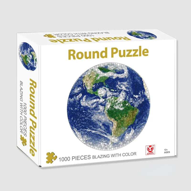 Diameter 68cm Round Puzzle 1000 Pieces Jigsaw Puzzles The Earth Famous Paintings Series Learning Education Craft Toys Gifts