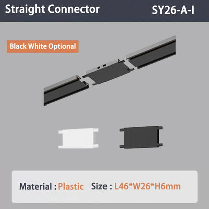 6MM Ultra Slim Magnetic Track Light Surface Mounted Ceiling Rail DC48V Modern LED Lamp Black White Magnet Rail Lamp Spotlight