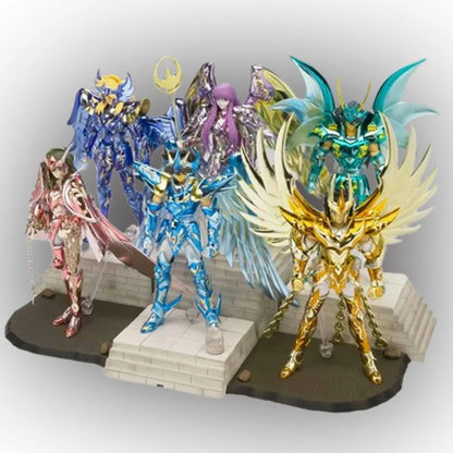 19cm Anime Sacred Saint Seiya Figure Phoenix Ikki Hyoga Seiya Shiryu Standing Figure Toy Collection Decoration Japanese Dolls