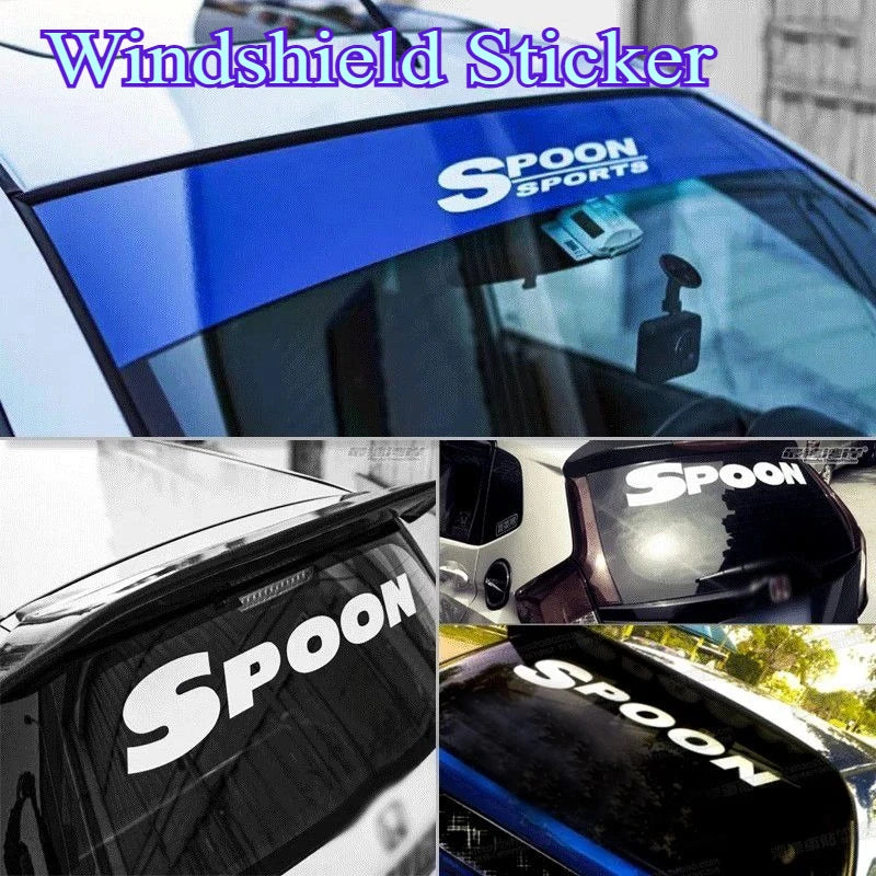 JDM Front Windshield Sticker Car Vinyl Sticker Universal Waterproof Race Car Body Truck Bumper Rear Window Decal