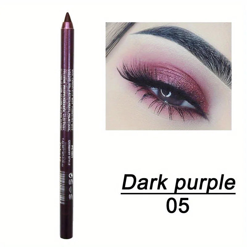 1pcs Waterproof Eyeliner Set with Glitter Effect, Includes Eye Shadow & Highlighter Pens, Colorful Makeup Kit for Stunning Looks
