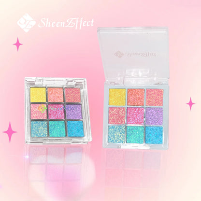 Sheeneffect Chameleon Chrome Eyeshadow Palette 9 Colors High End Makeup Cosmetics