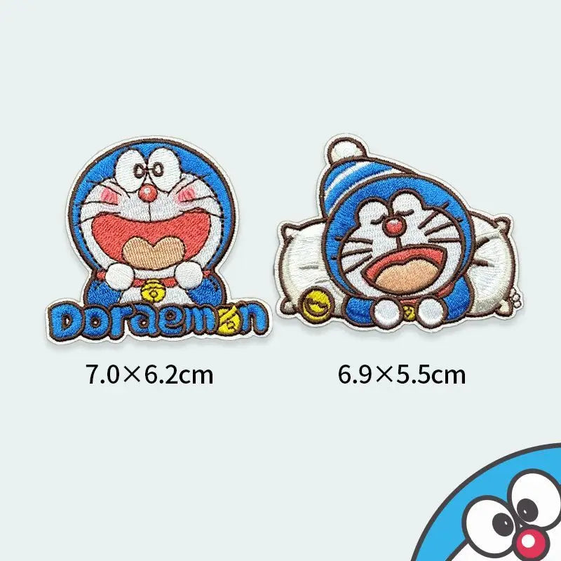Doraemon Embroidered Fabric Patch Cute Fashionable Personalized Creative Simple Kawaii Ripped Patch Gift for Friend's Birthday