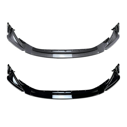 For BMW M3 G80 M4 G82 Front Bumper Spoiler Lip 2021 2022 2023 Carbon Fiber Look/Gloss Black Car Lower Splitter Lip Protector Kit