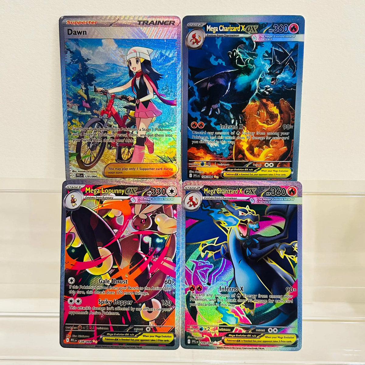 Mega Charizard X ex Full Art Holo DIY Textured Premium Anime Collectible Card