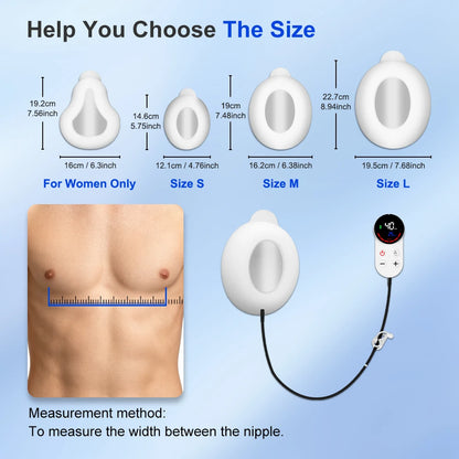 Pectus Excavatum Vacuum Bell with Automatic Pump Pectus Excavatum Orthosis Brace for Sunken Chest Thoracic Depression Support