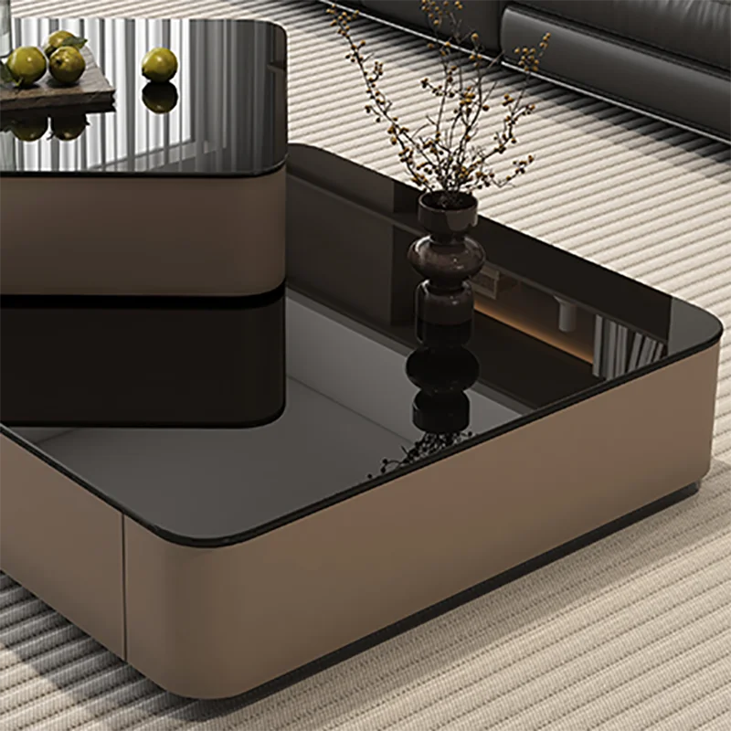 Minimalist Aesthetic Coffee Table French Trendy Elegant Organizer Drawer Coffee Table Cool Eclectic Table Basse Salon Furniture