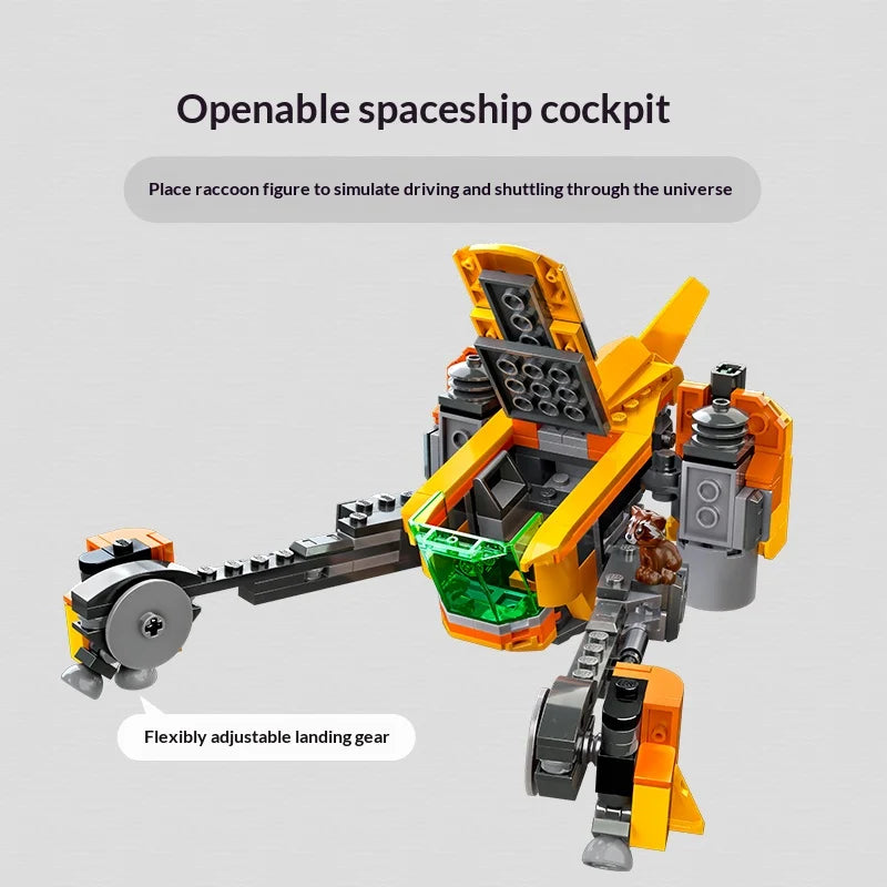 Lego bricks Marvel series 76254 Little Rocket Raccoon's spaceship puzzle building block toy Valentine's Day gift