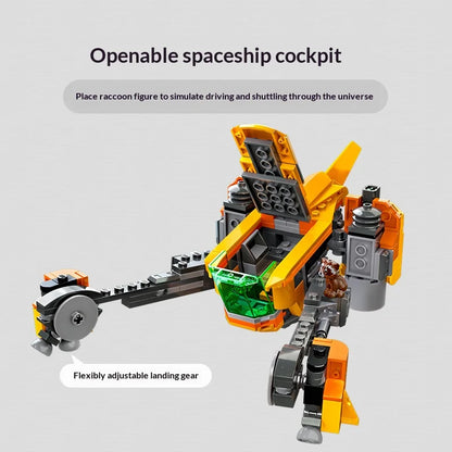 Lego bricks Marvel series 76254 Little Rocket Raccoon's spaceship puzzle building block toy Valentine's Day gift