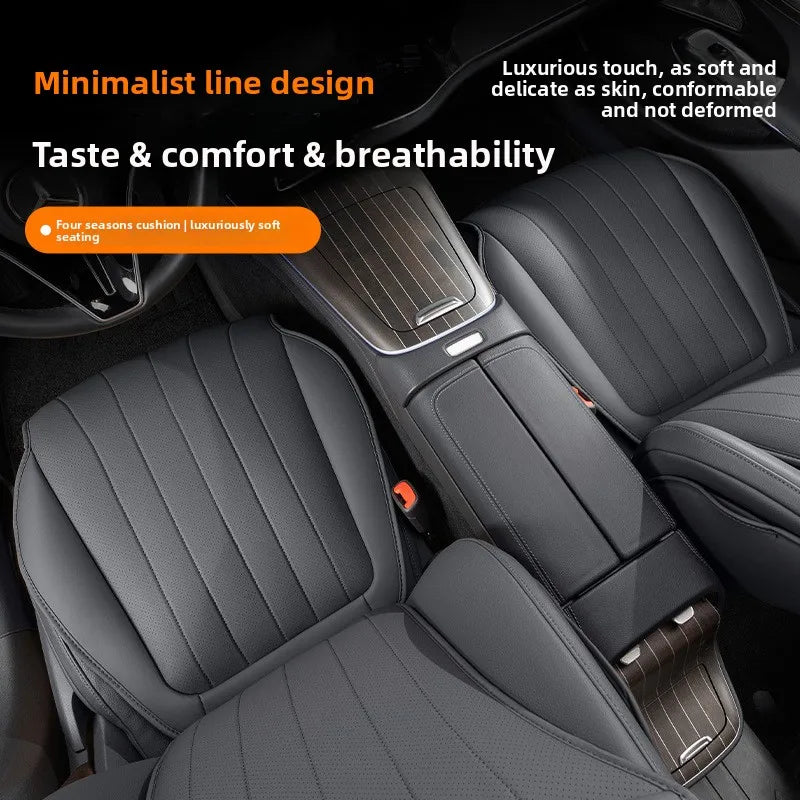 Luxury Sedan SUV Universal Nappa Leather Car Seat Cover Comfortable Memory Foam Perforated Leather Cushion Car Seat Protection