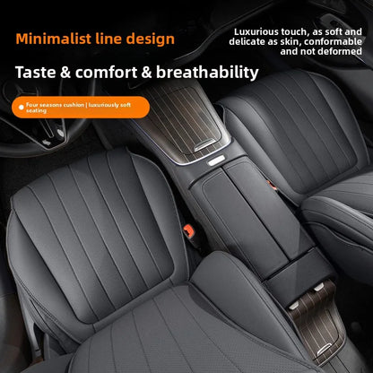 Luxury Sedan SUV Universal Nappa Leather Car Seat Cover Comfortable Memory Foam Perforated Leather Cushion Car Seat Protection