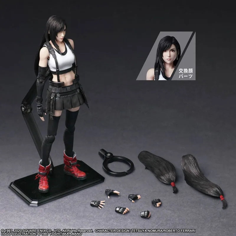 New Anime Game Tifa Lockhart Figurine Figure PVC Model Toys Doll Ornament Fans Gifts