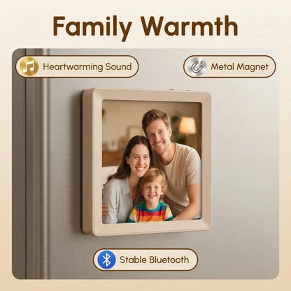 4" DIY Photo Frame Wireless Bluetooth Speaker Magnetic Design Desktop Picture Decor Audio Support Recording TF Card Playback
