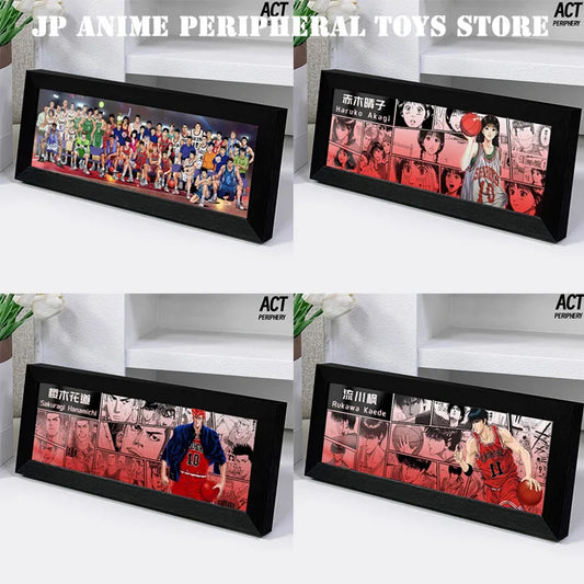 New Anime Slam Dunk Comic Frame Cartoon Sakuragi Hanamichi Rukawa Kaede Figure Desktop Ornament Fan Collection Gift