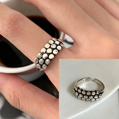 PANJBJ 925 Sterling Silver Geometry Crystal Ring For Women Ellipse Exaggerated Punk Water Drop Open Jewelry Gift Dropshipping