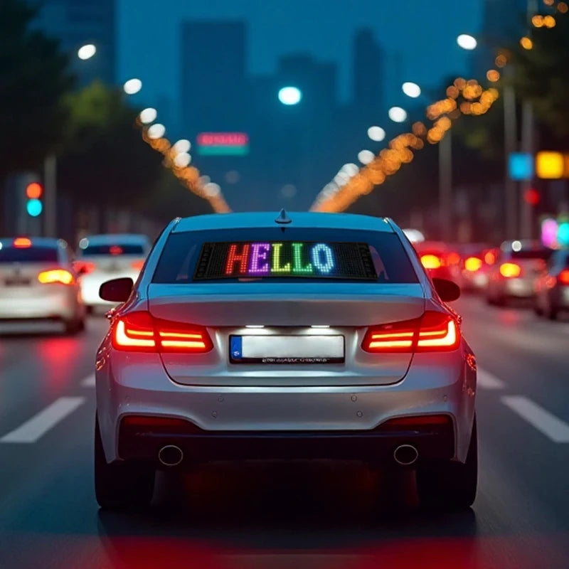 Led Eyes for Truck Led Matrix Panel RGB LED Car Panel DIY Programmable Bluetooth App Control Scrolling Advertising Light